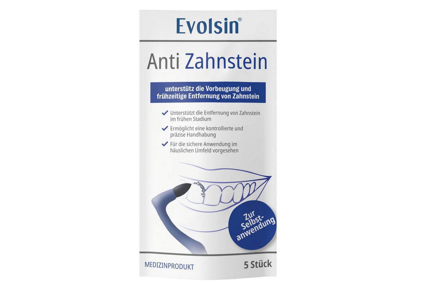 Evolsin Zahnpflege-Set Anti Zahnstein – Zahnsteinentferner zur Zahnpflege – 5 Stück, 5-tlg. Bild 3