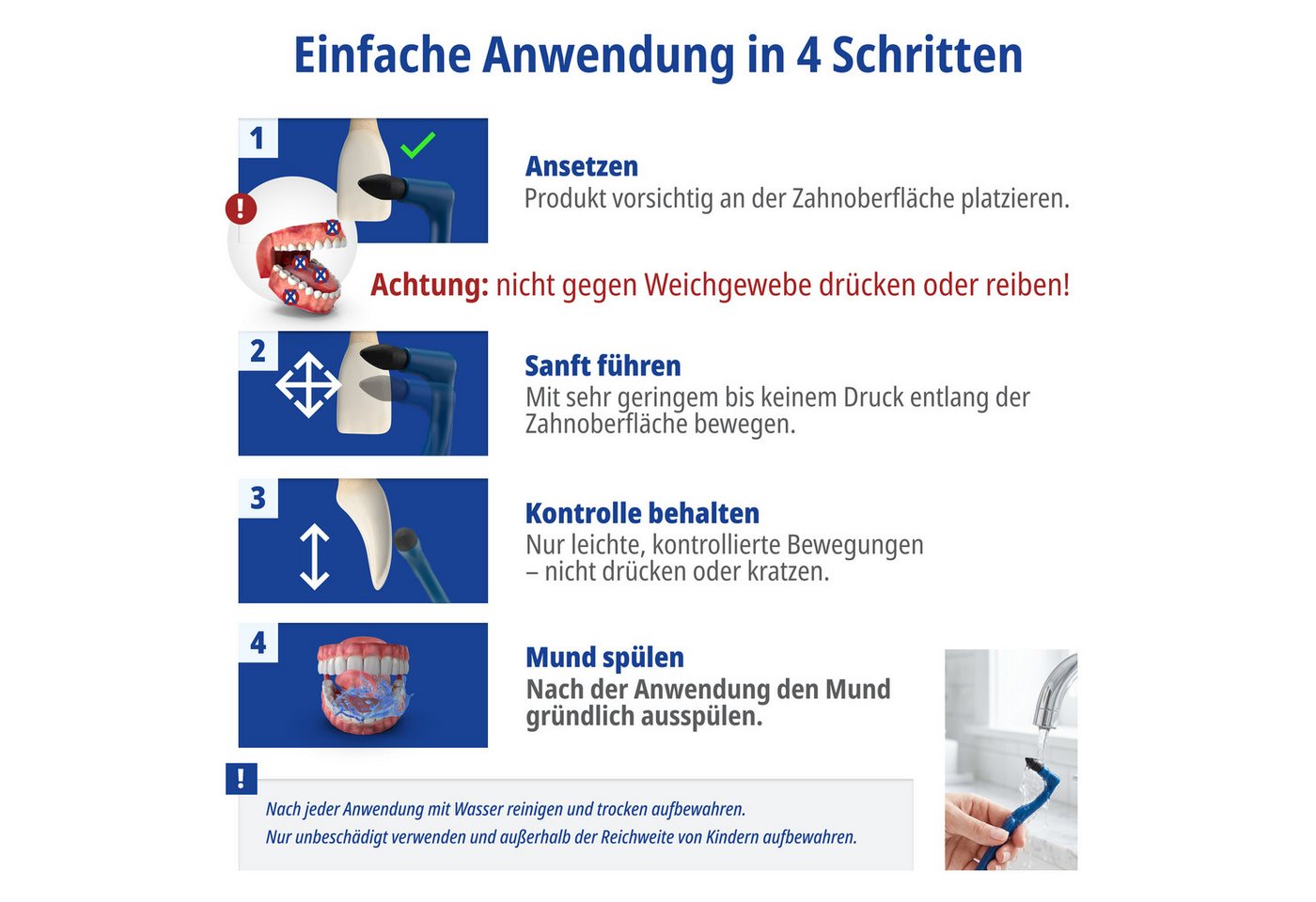Evolsin Zahnpflege-Set Anti Zahnstein – Zahnsteinentferner zur Zahnpflege – 5 Stück, 5-tlg. Bild 5