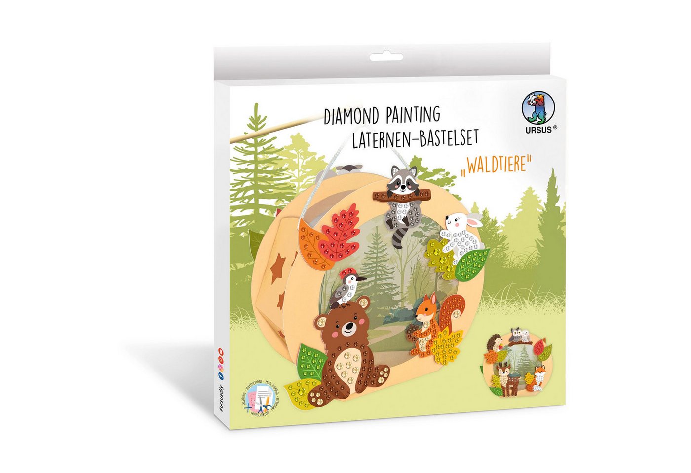 Ursus - Ludwig Bähr Umzugslaterne URSUS Diamond Painting Laternen-Bastelset WALDTIERE