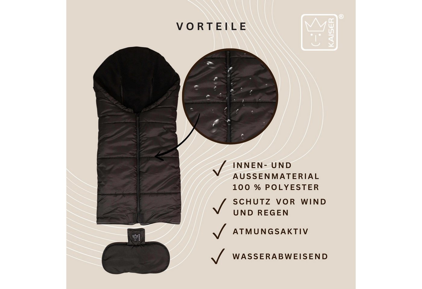 Kaiser Fußsack Sandy Thermo Kinderwagen Fußsack