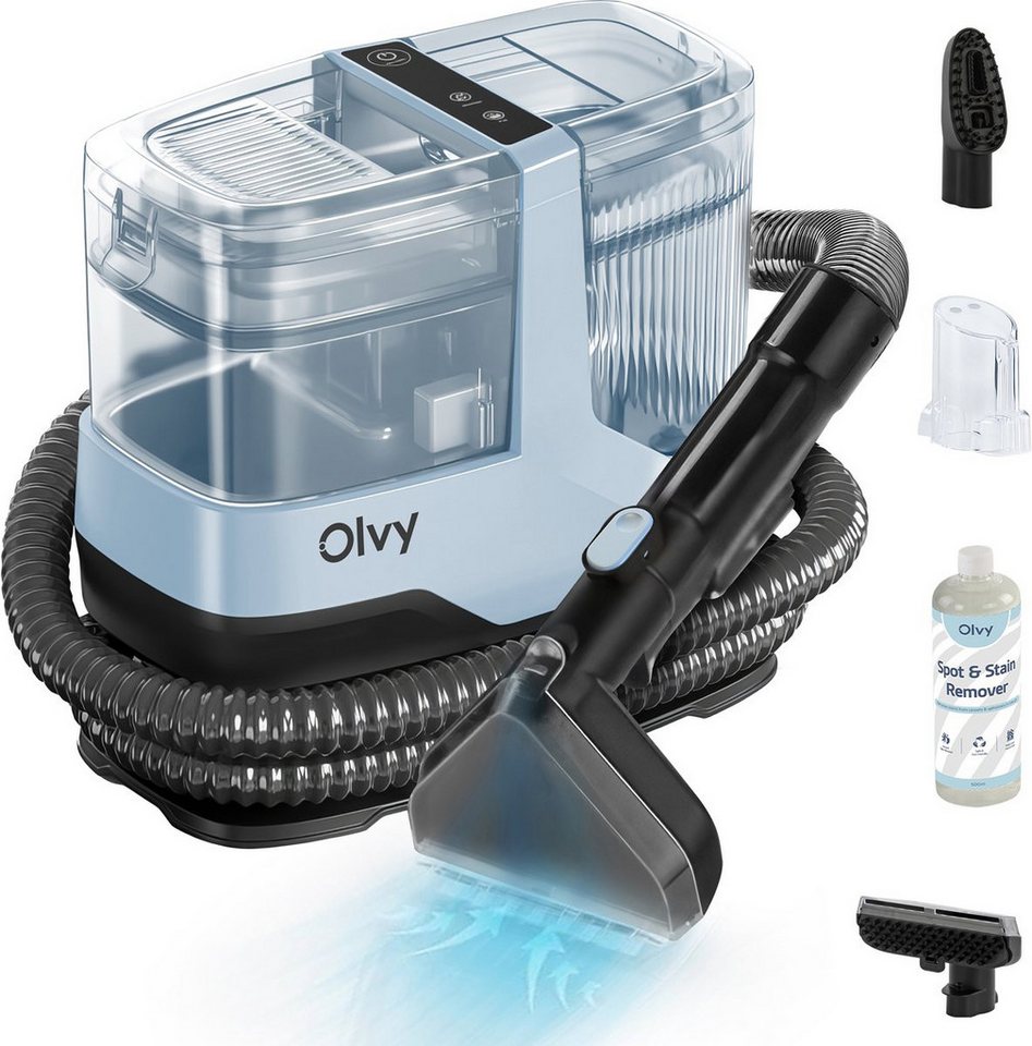 Olvy Dampfreiniger für Sofa, Polster, Teppich & Auto, Nasssauger mit Dampffunktion, 17.000 PA, 5m Kabel, mit 1,2l Schmutzwassertank inkl. Zubehör Bild 4