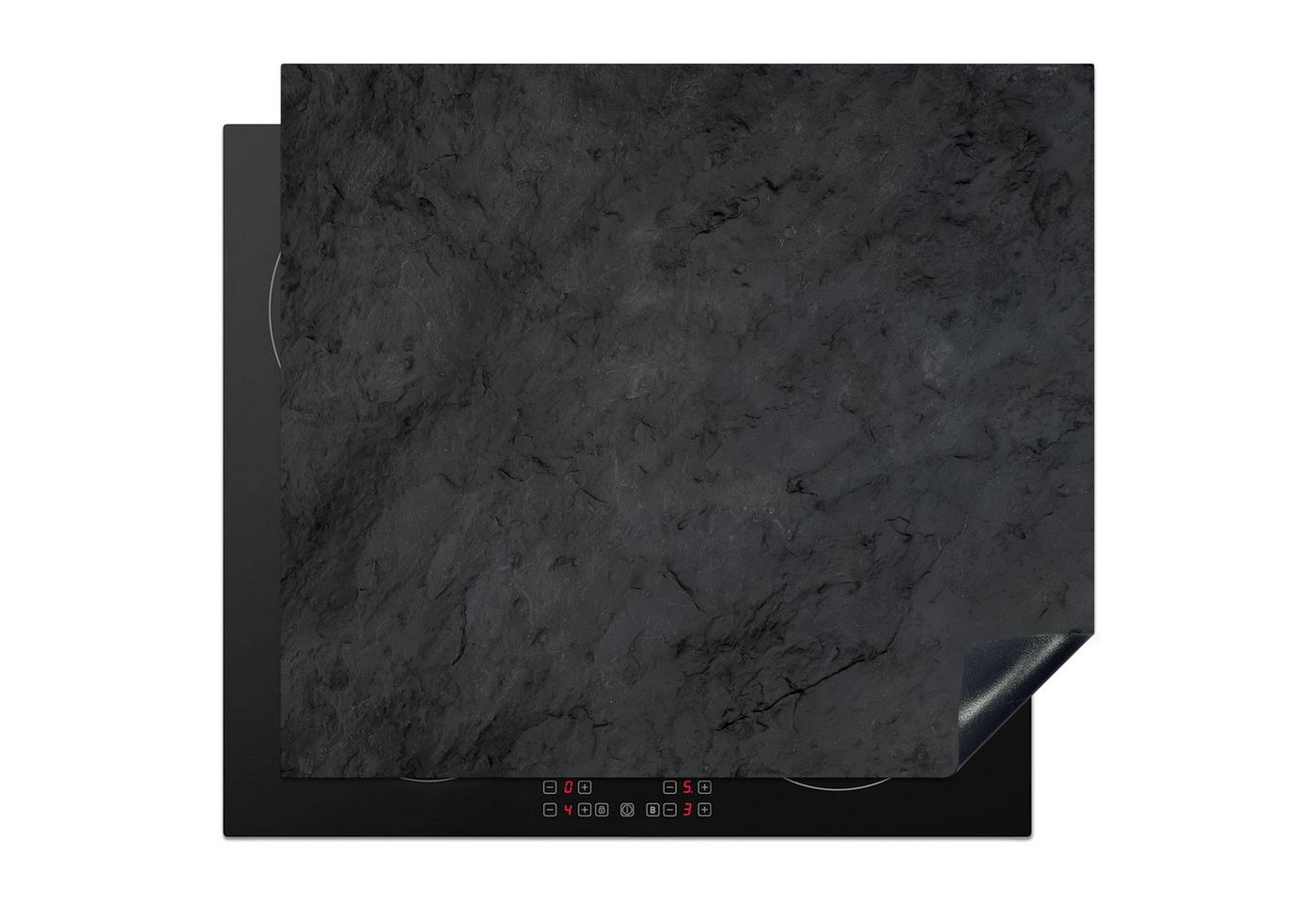 MuchoWow Herd-Abdeckplatte Grau - Zement - Beton - Industriell - Druck, Vinyl, (1 tlg), Abdeckplatte für Ceranfeld, Herd Inductionsmatte, 57.6x51.6 cm Bild 2