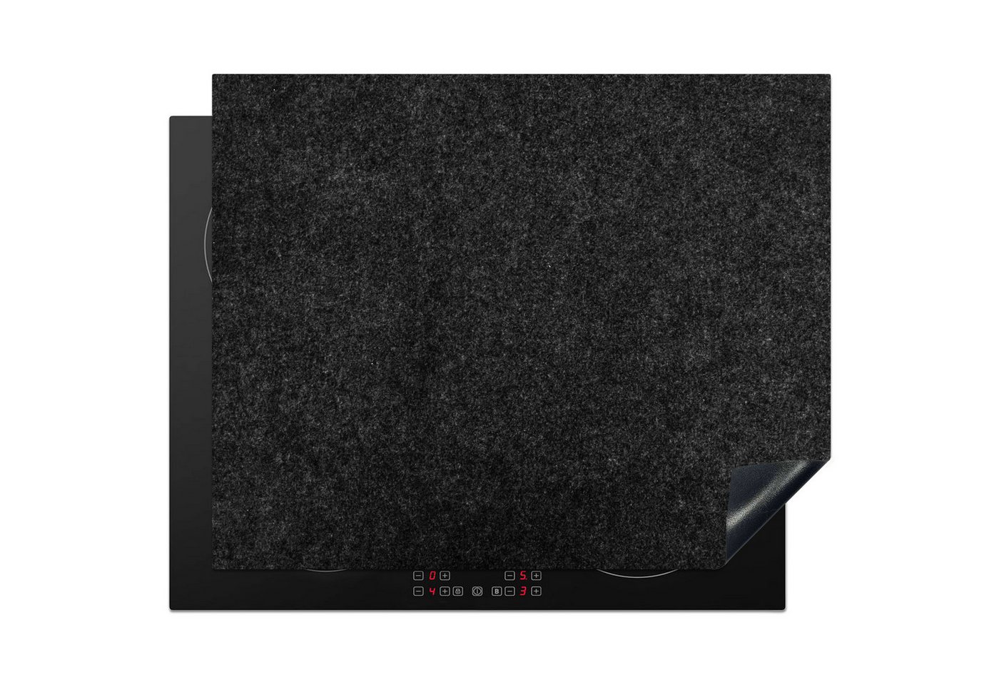 MuchoWow Herd-Abdeckplatte Schwarz - Granit - Design - Stein, Vinyl, (1 tlg), Abdeckung Induktionskochfeld Schutzmatte, Küche Deko, 65x52 cm Bild 4
