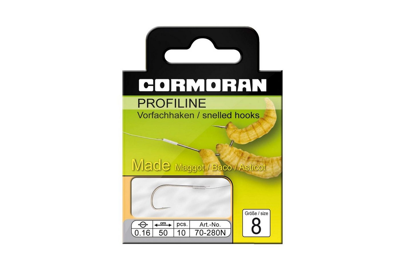 Daiwa Cormoran Teighaken, Cormoran Profiline Madenhaken gebunden Gr.10 0,14mm Bild 2
