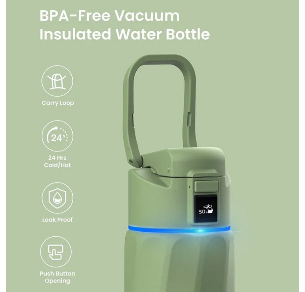 WaterH Trinkflasche Boost, LED-Touch-Display, 710 ml, Mint-Grün Bild 4