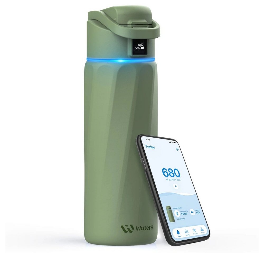 WaterH Trinkflasche Boost, LED-Touch-Display, 710 ml, Mint-Grün Bild 5