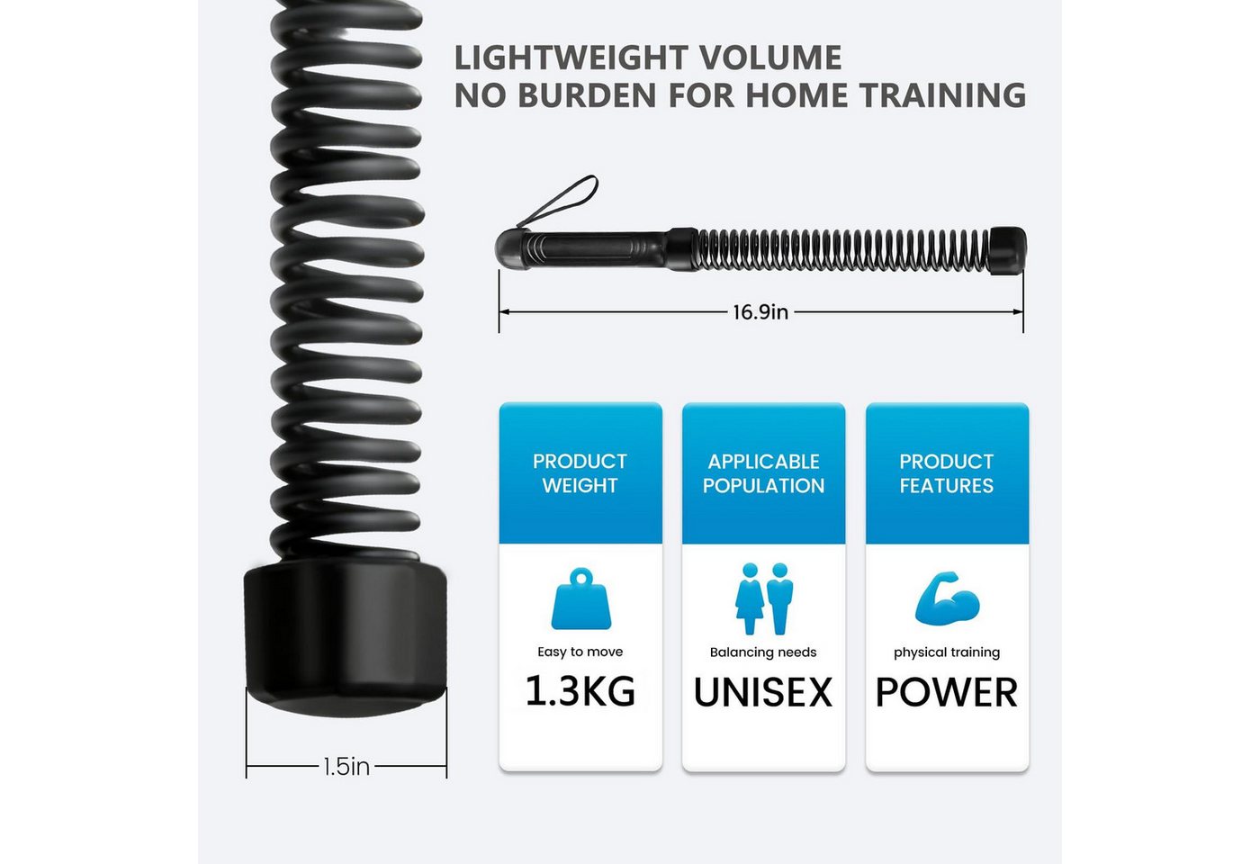 Kityhome Handmuskeltrainer Battle Rope ohne Seil, tragbar, leise, Verstellbar Trainingsseile, Ganzkörpertraining – Muskelaufbau & Ausdauer