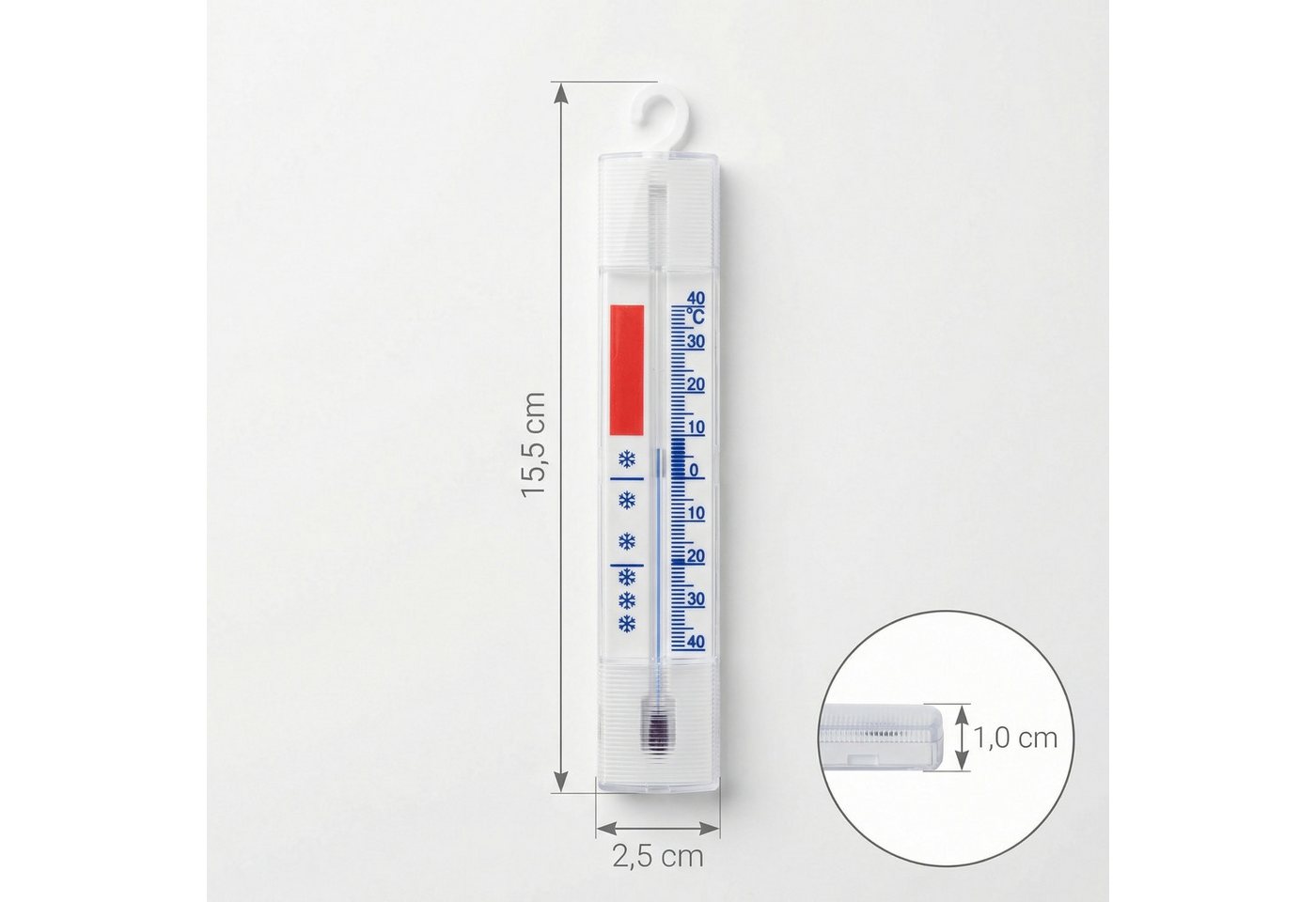 Lantelme Kühlschrankthermometer Analog mit Haken Gefrierschrankthermometer Kühlschrank Thermometer, 4-tlg., Made in Germany, Stückzahl Wählbar, mit Haken zum aufhängen, + - 40°C Bild 5
