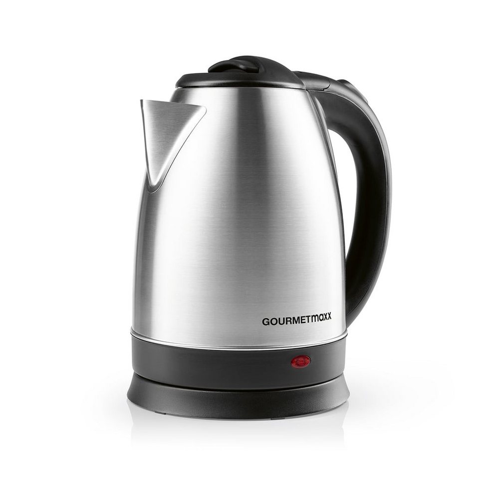 GOURMETmaxx Wasserkocher Wasserkocher 1,8l, 1500 W, 1500W Edelstahl/schwarz Bild 4