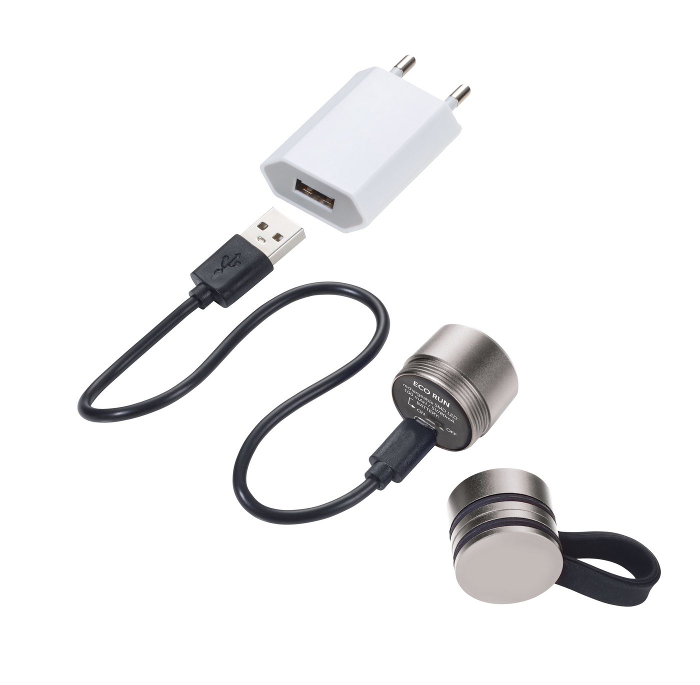 TROIKA Taschenlampe ECO RUN Sportlicht für Joggen, mit Magnet, USB-C wiederaufladbar, 3 Leuchtmodi, 100-mAh-Akku, Magnetverschluss, 32 g Bild 4