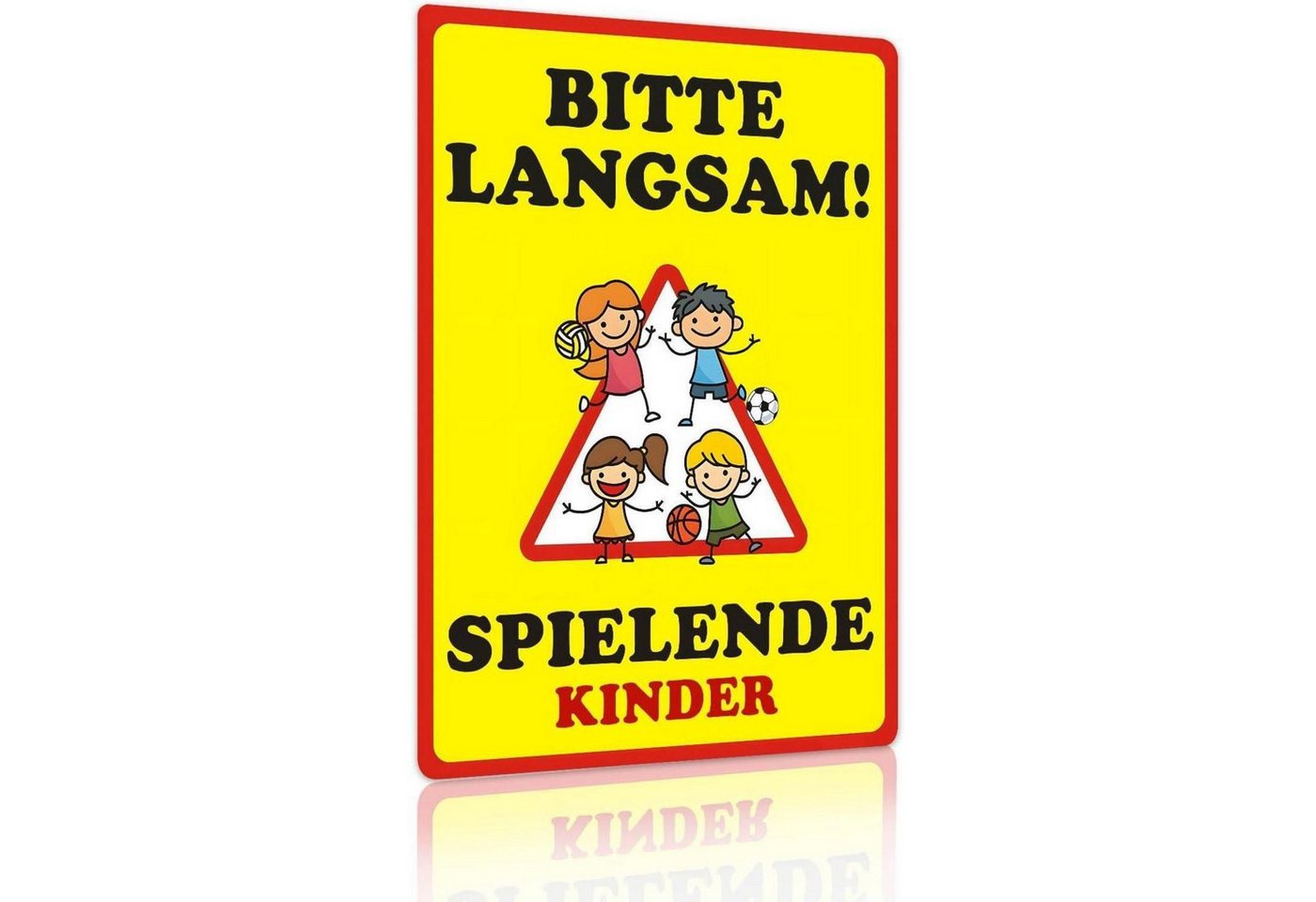 LuxusKollektion Warnschild Warnschild Kinderspielplatz Vorsicht BITTE LANGSAM SPIELENDE KINDER Bild 2