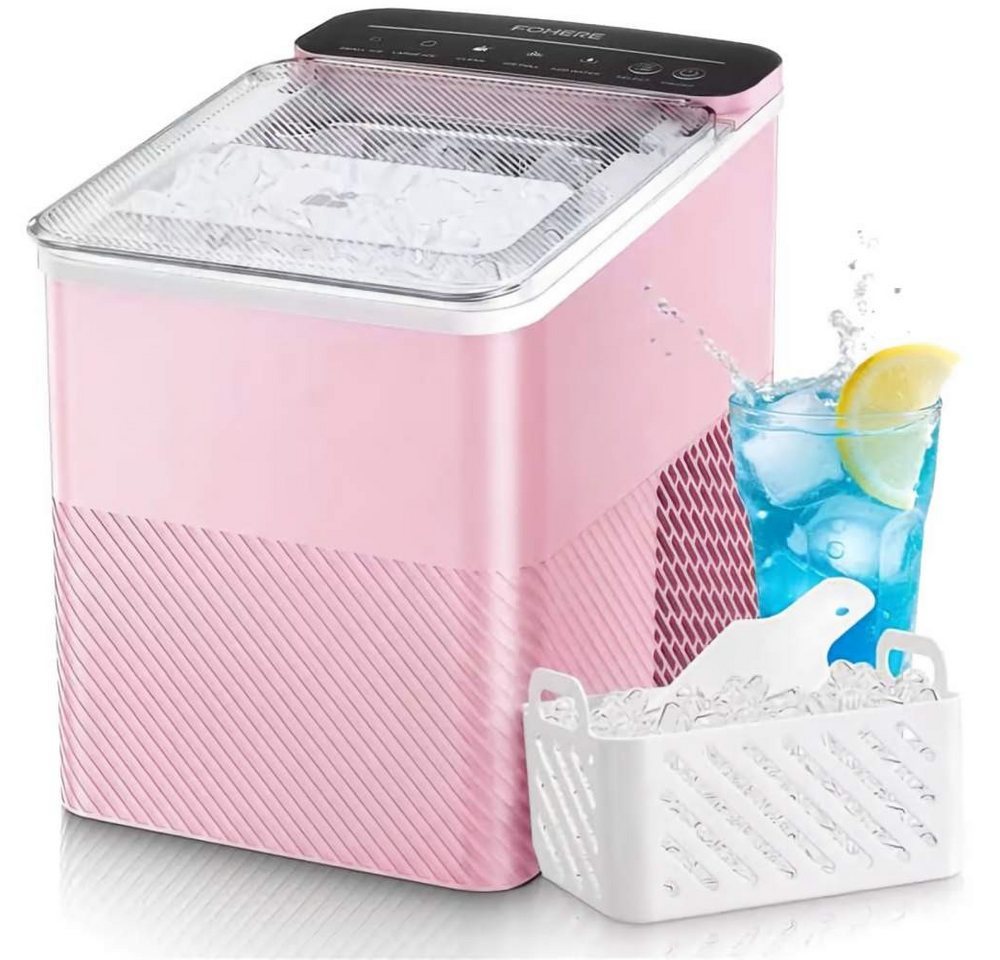 FOHERE Eiswürfelmaschine Klein, 14Kg/24h, 9 Eiswürfel/5 Min, selbstreinigend, mit Schaufel/Korb, 2 Größen, Zuhause/Büro/Bar/RV Bild 3