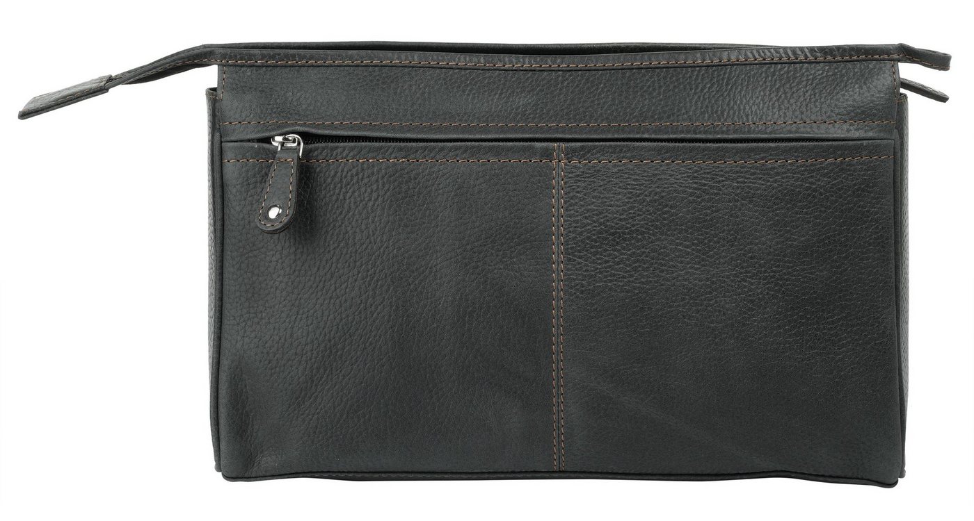 Bruno Banani Kulturbeutel BRUNO BANANI Herren, Damen echt Leder, echt Leder