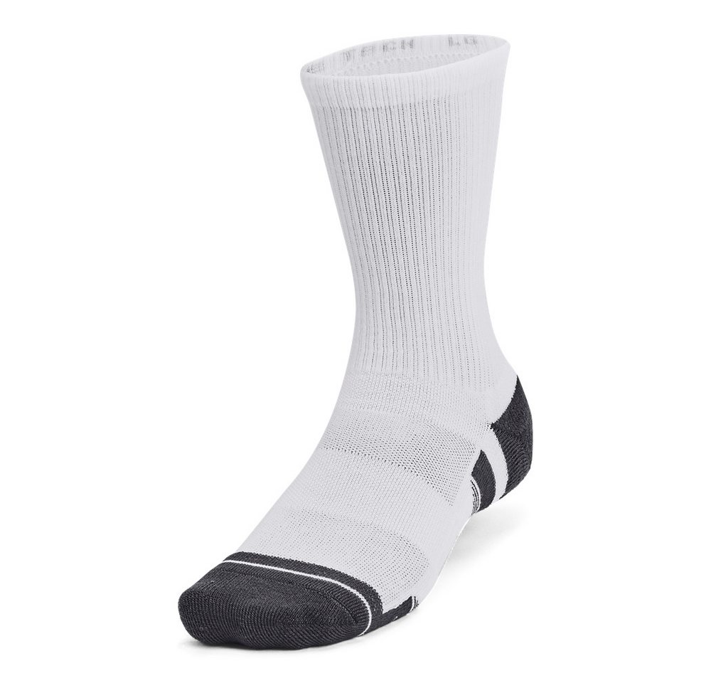 Under Armour® Tennissocken Unisex UA Performance Tech-Crew-Socken im 3er-Pack (3-Paar) mit mittlerer Dämpfung, schweißableitend, schnell trocknend