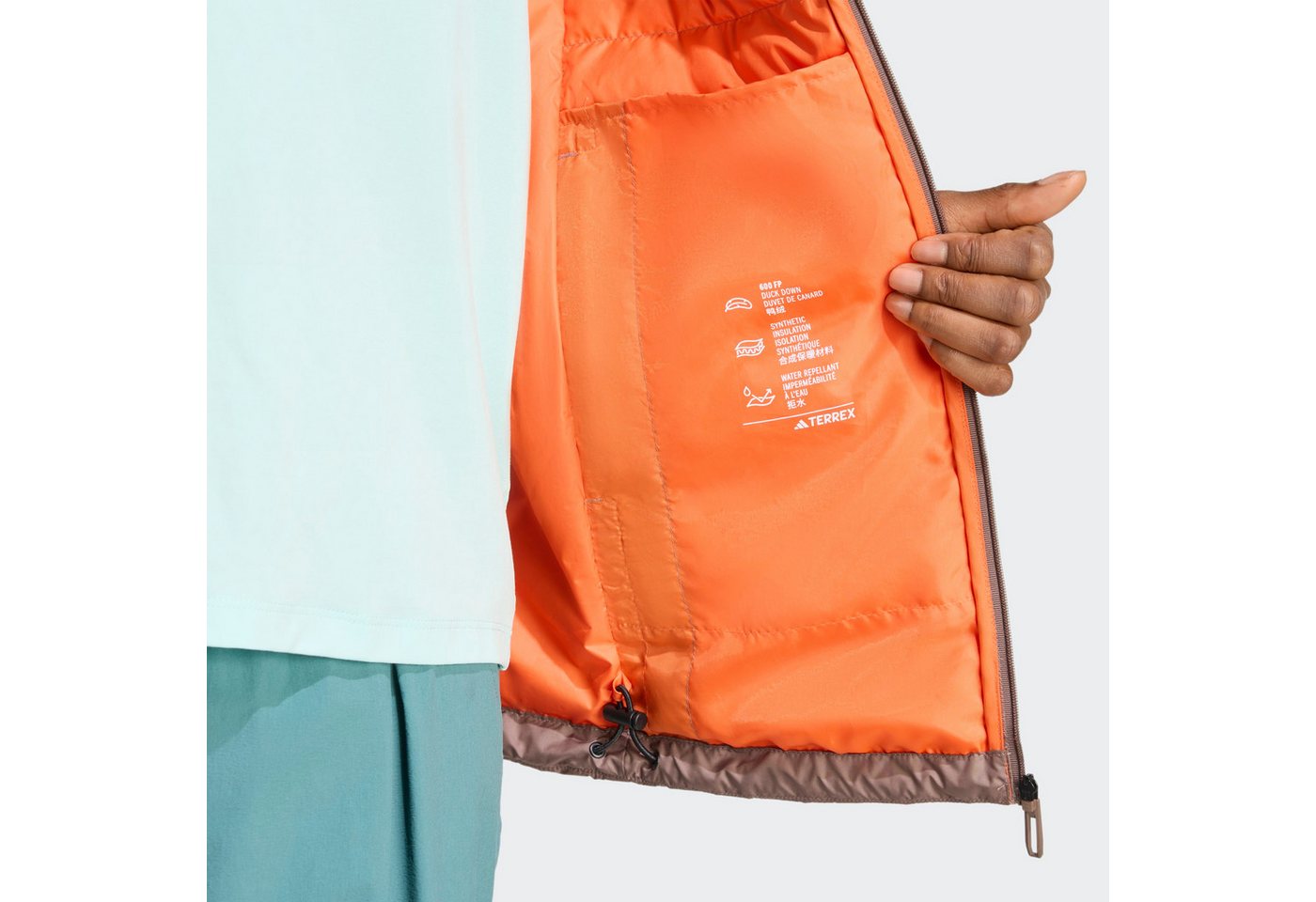 adidas TERREX Outdoorjacke MULTI LIGHT DOWN CLIMAWARM sportlicher Stil, aus Polyester, mit Reißverschluss