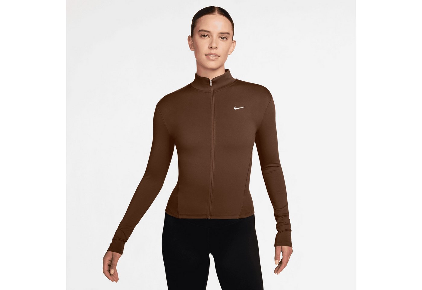 Nike Trainingsjacke W NK ONE DF FZ FITTED JKT Dri-FIT Technologie, schnelltrocknend, körpernahe Passform Bild 2