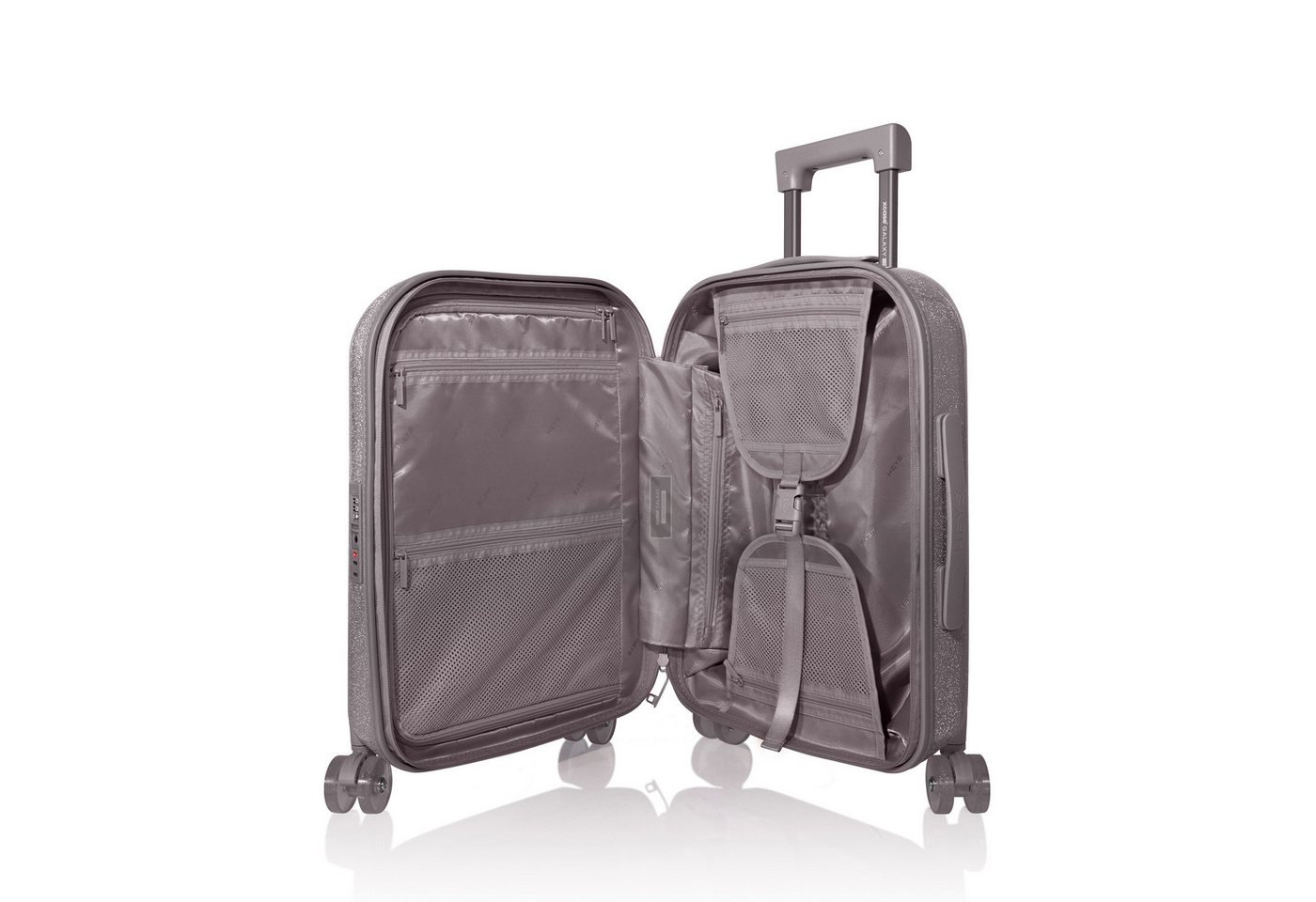 Heys Handgepäck-Trolley Heys xCase Galaxy, Reisetrolley, Koffer handgepäcktauglich im Glitzer-Look