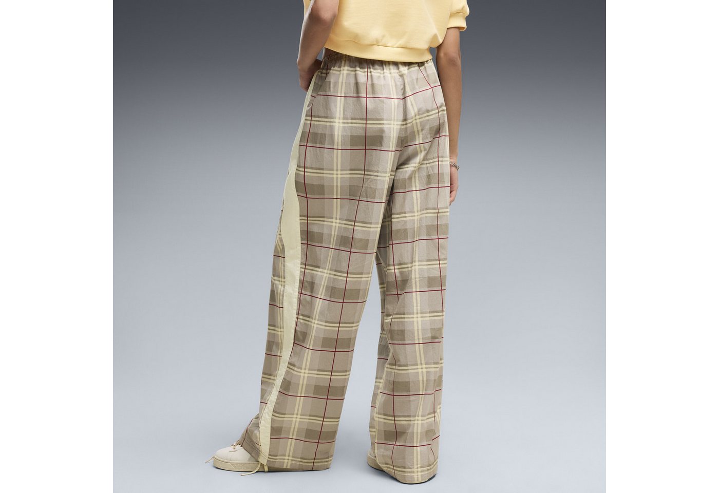 PUMA Sporthose T7 Relaxed Tartan-Hose Damen