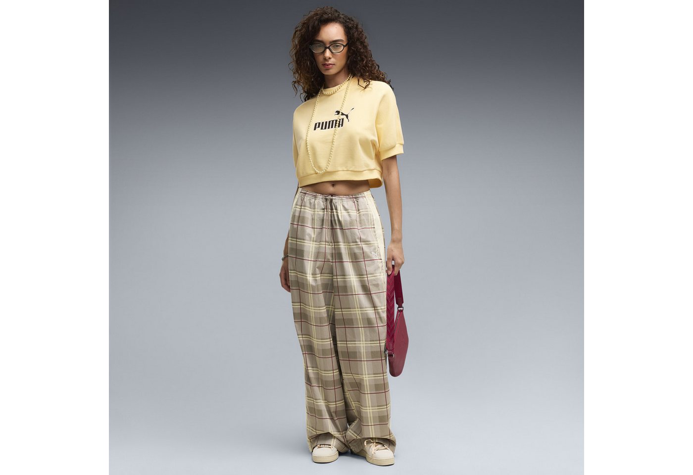 PUMA Sporthose T7 Relaxed Tartan-Hose Damen Bild 4