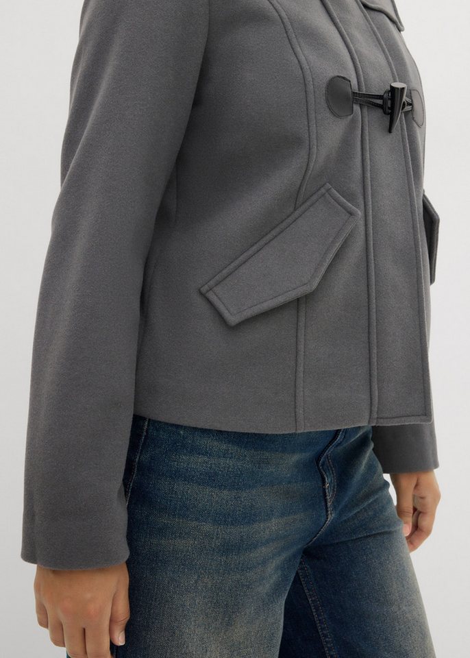 bonprix Outdoorjacke als Duffle-Jacke, aus Wollimitat, gerade Passform, casualer Stil Bild 2