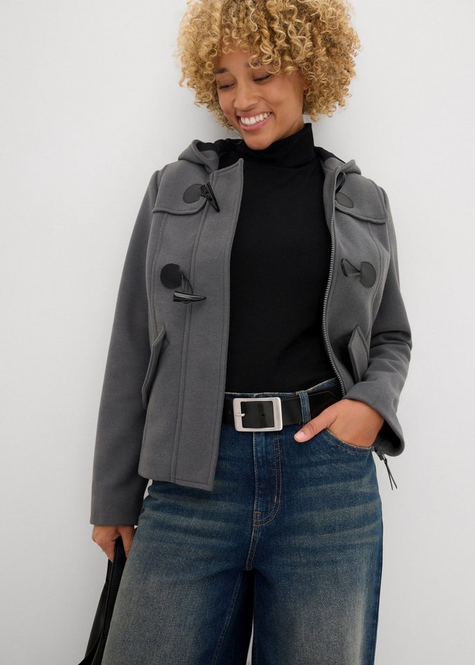 bonprix Outdoorjacke als Duffle-Jacke, aus Wollimitat, gerade Passform, casualer Stil Bild 3