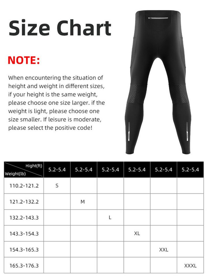 ROCKBROS Fahrradhose Lange Fahrradhose für Herren und Damen 4D-Schnitt, atmungsaktiv, mit Taschen