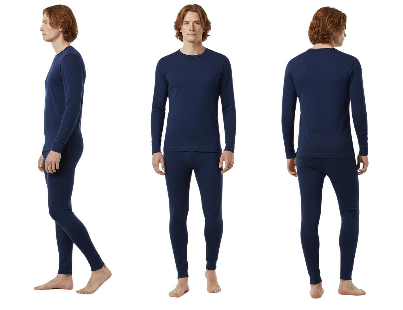 Rungassi Thermounterhose GAUBERT Thermounterwäsche-Set Merinowolle für Herren 0150 Blau bis Bild 2