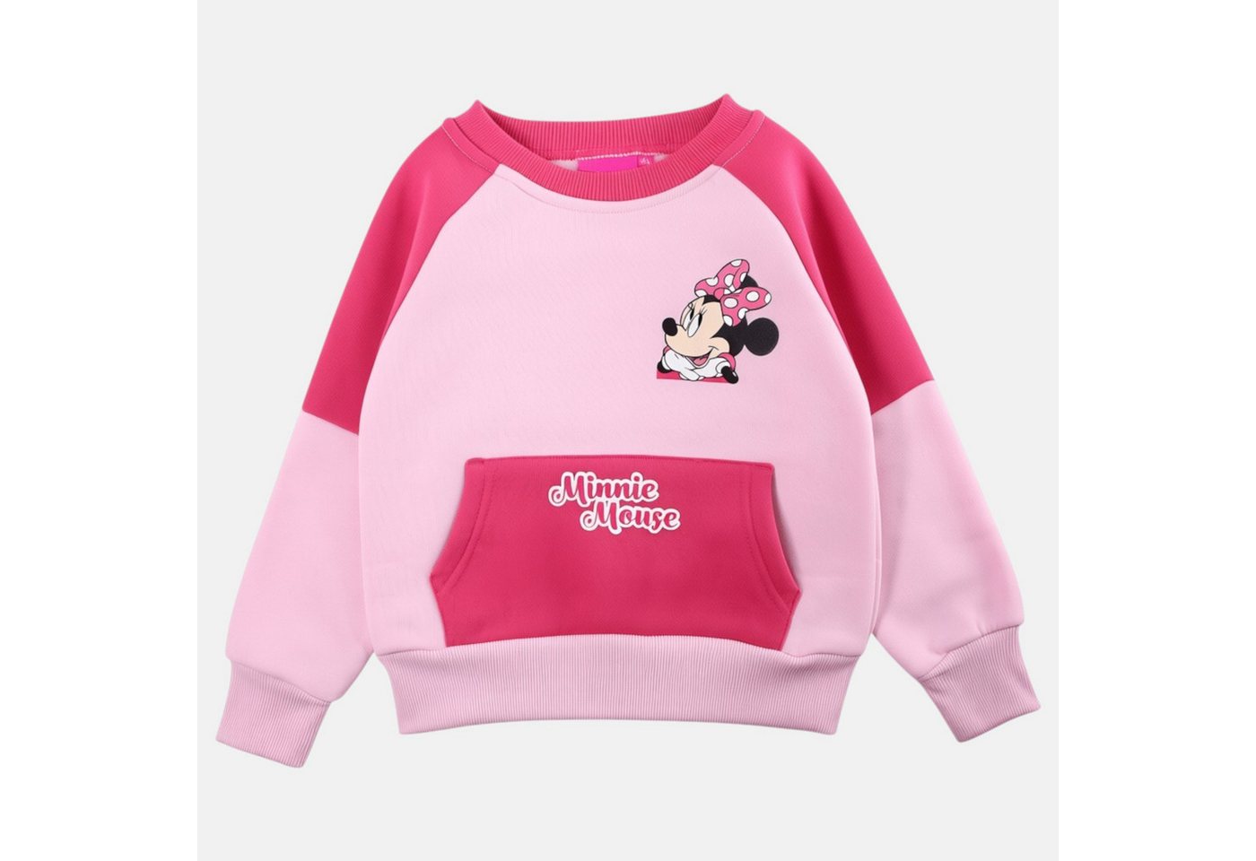 Disney Minnie Mouse Jogginganzug Minnie Maus Jogginganzug Mädchen Rosa/Grau, 2–8 Jahre (Set, Pullover Sweatshirt mit langer Sporthose für Mädchen), Mädchen Hoodie Sweatshirt mit Kapuze Pulli + lange Sporthose Bild 3