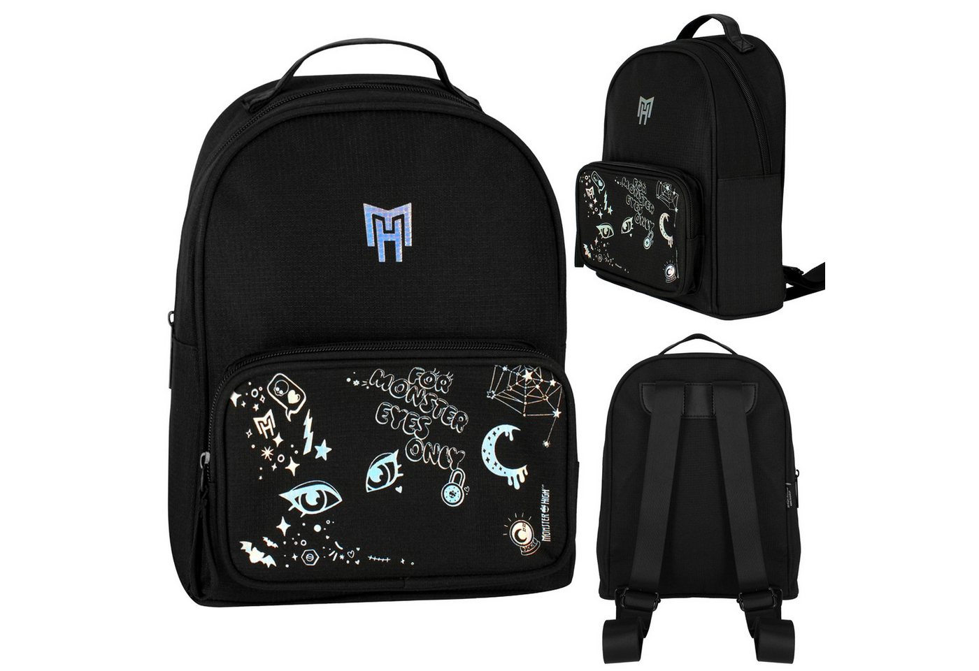 Starpak Vorschulranzen Monster High Schwarzer Jugendrucksack für Mädchen, STARPAK Bild 4