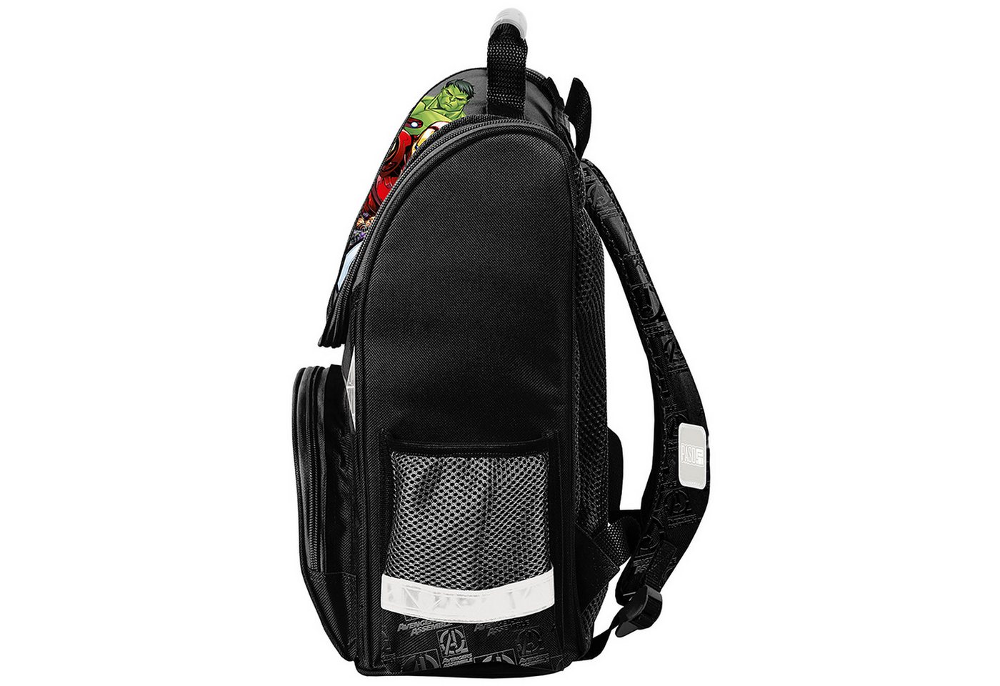 PASO Schulrucksack Mega-Set Marvel Avengers (Schulset, 3-tlg), Schulranzen + Turnbeutel + Federmäppchen Jungen schwarz/rot Bild 2