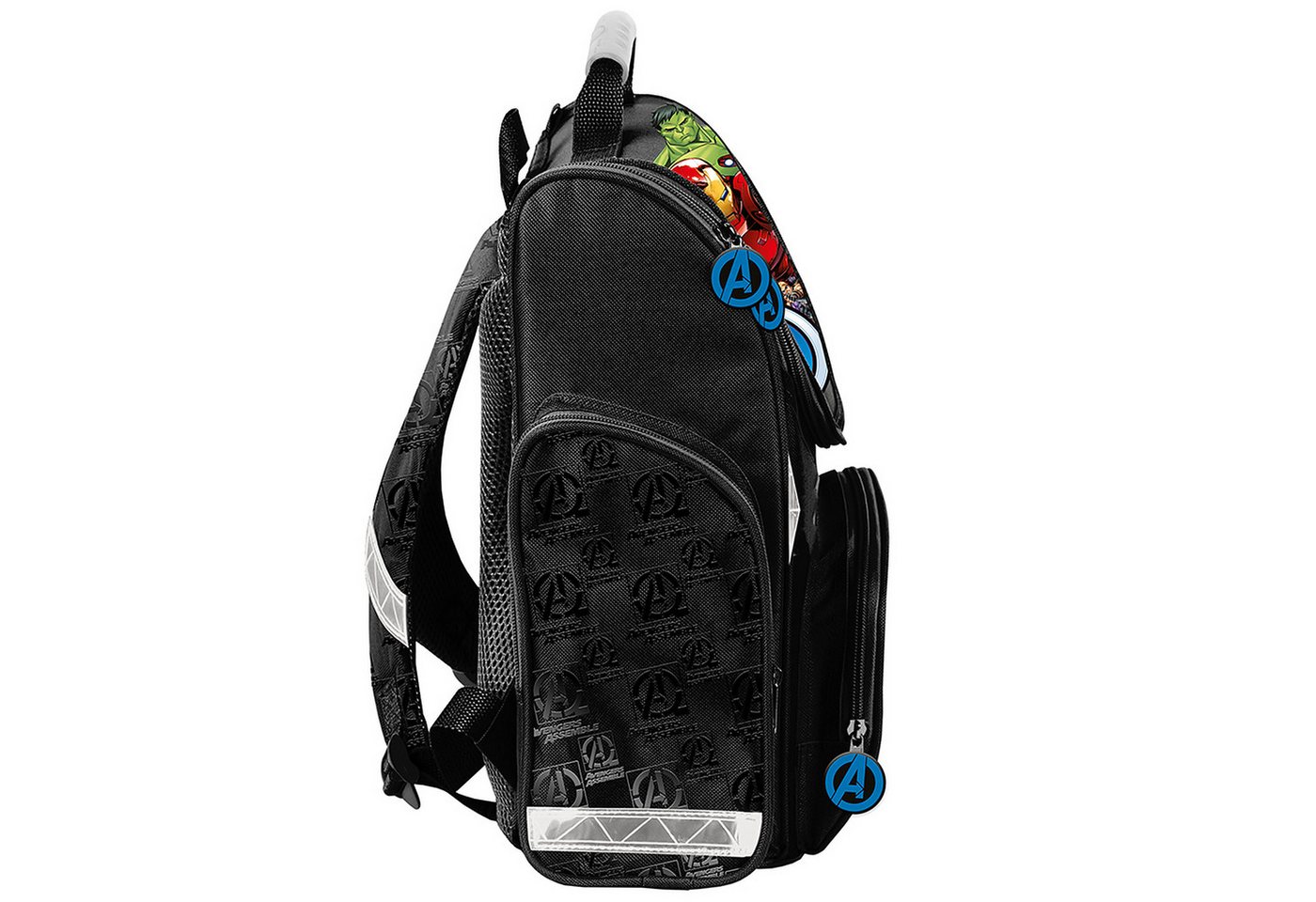 PASO Schulrucksack Mega-Set Marvel Avengers (Schulset, 3-tlg), Schulranzen + Turnbeutel + Federmäppchen Jungen schwarz/rot Bild 5
