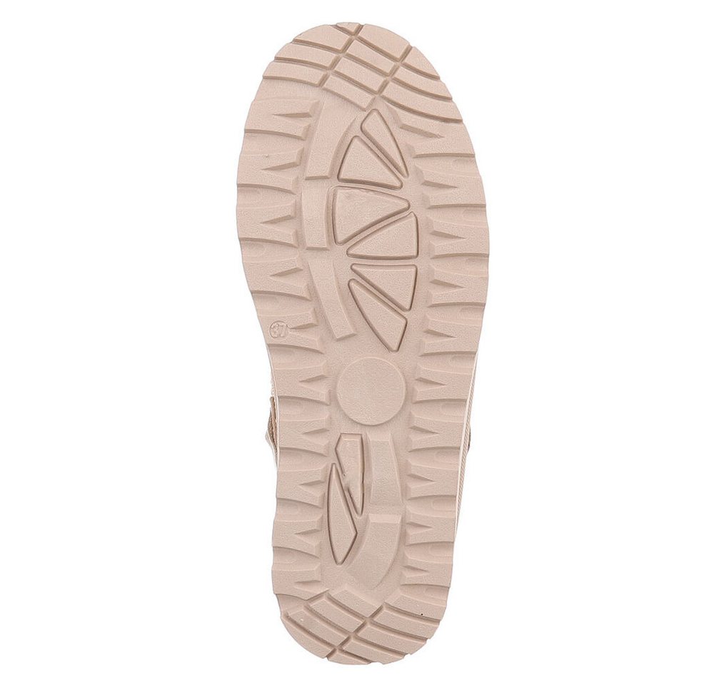 Ital-Design Bequeme Freizeitschuhe mit Riemen für Damen Snowboots (90169620) Flach Stiefeletten in Beige