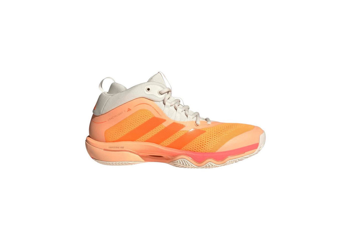 adidas Performance Hallen-Indoorschuhe CrazyFlight Mid 7 orange/weiss Herren Badmintonschuh Bild 2