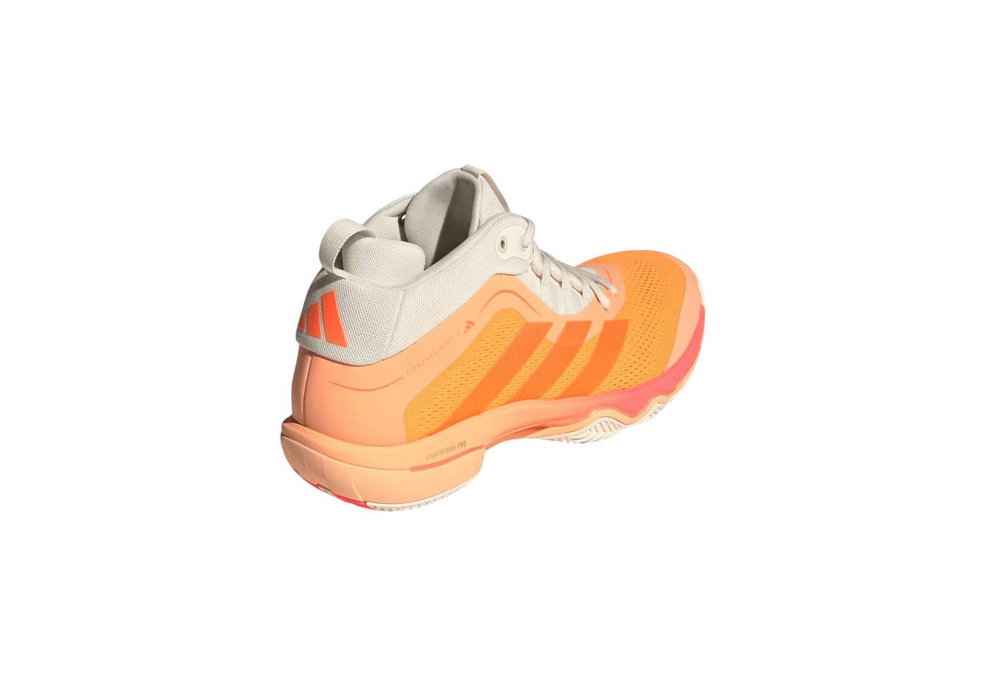 adidas Performance Hallen-Indoorschuhe CrazyFlight Mid 7 orange/weiss Herren Badmintonschuh Bild 4