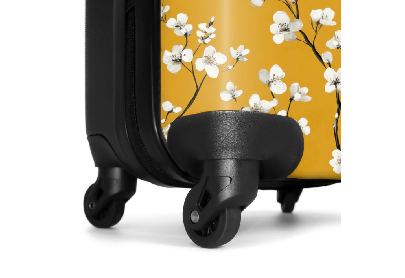 NoBoringSuitcases.com© Hartschalen-Trolley Blütenzweig - Aquarell - Gelb 55x35x20cm, Handgepäck Koffer & Trolleys, Luggage, Reisekoffer Frauen Bild 5