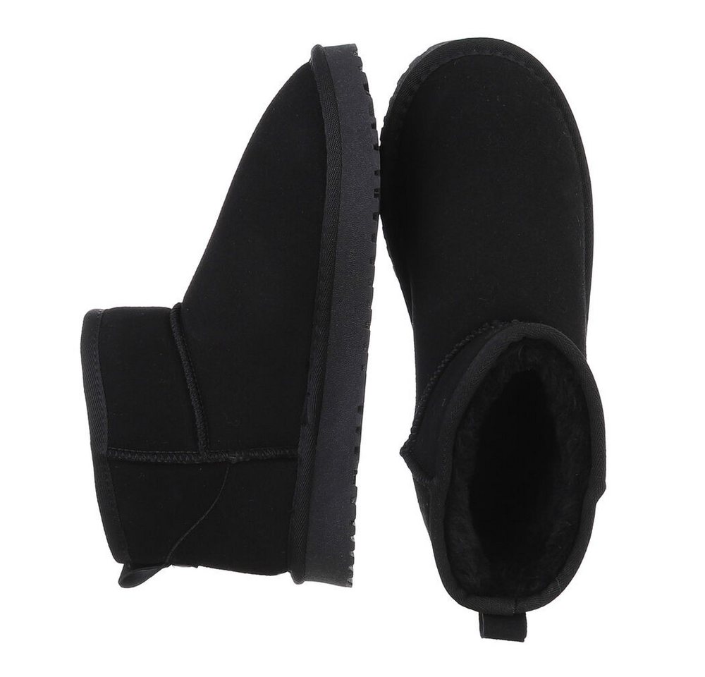 Ital-Design Damen Snowboots Freizeit Snowboots (87283916) Flach Flache Stiefeletten in Schwarz