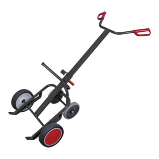 VARIOfit Fasskarre mit 2 Stützrädern RAL 7016
