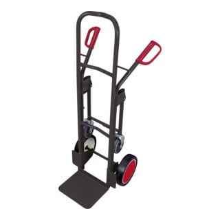 VARIOfit Stahlrohrkarre mit 2 Stützrädern RAL 7016