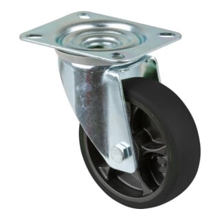 BS Rollen Lenkrolle L400.B44 100mm Gummi schwarz Platte
