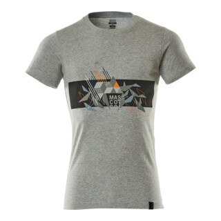 Mascot T-Shirt mit Druck Größe L grau/hi-vis orange