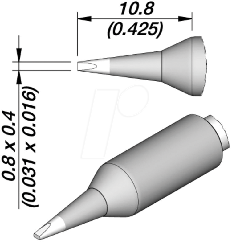 JBC C245159E - Lötspitze C245E, C245159E/0,8 x 0,4 mm, Meißelform