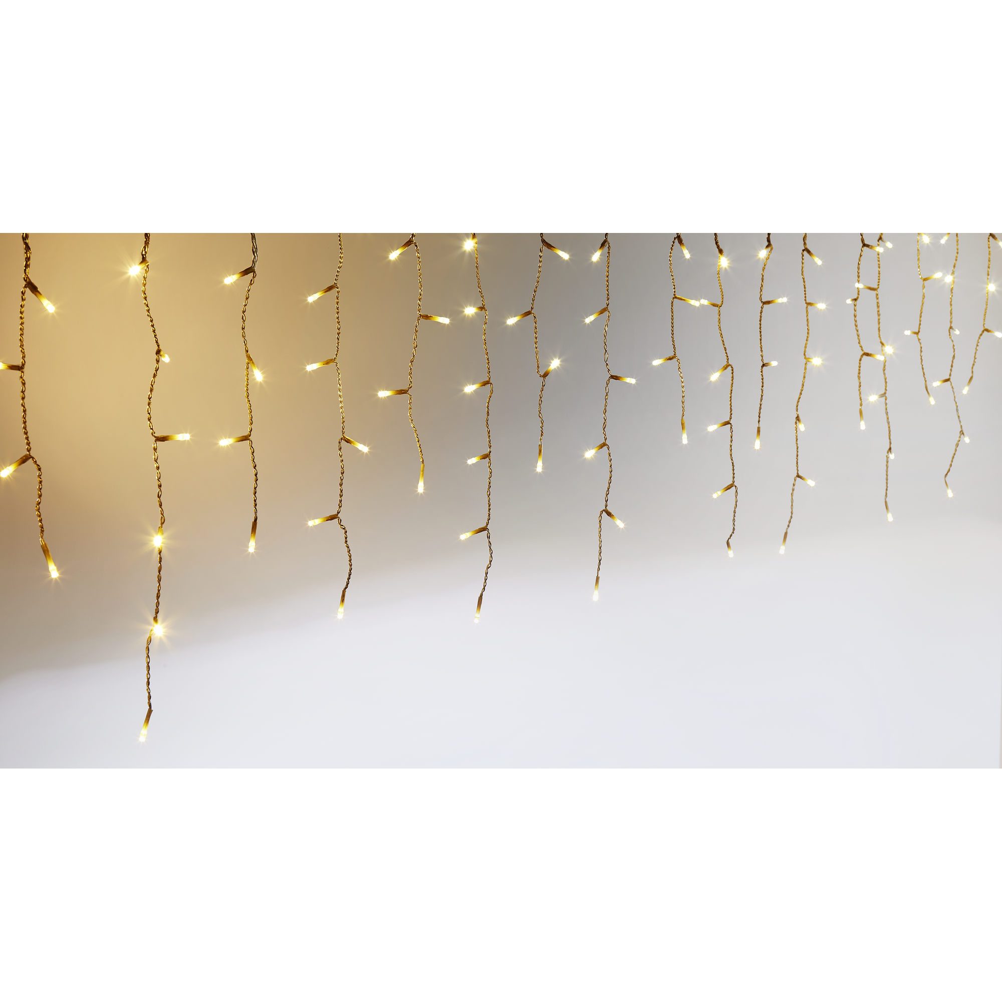 toom LED-Lichtervorhang 'Eisregen' 400 LEDs warmweiß 80 Stränge 950 cm Bild 2