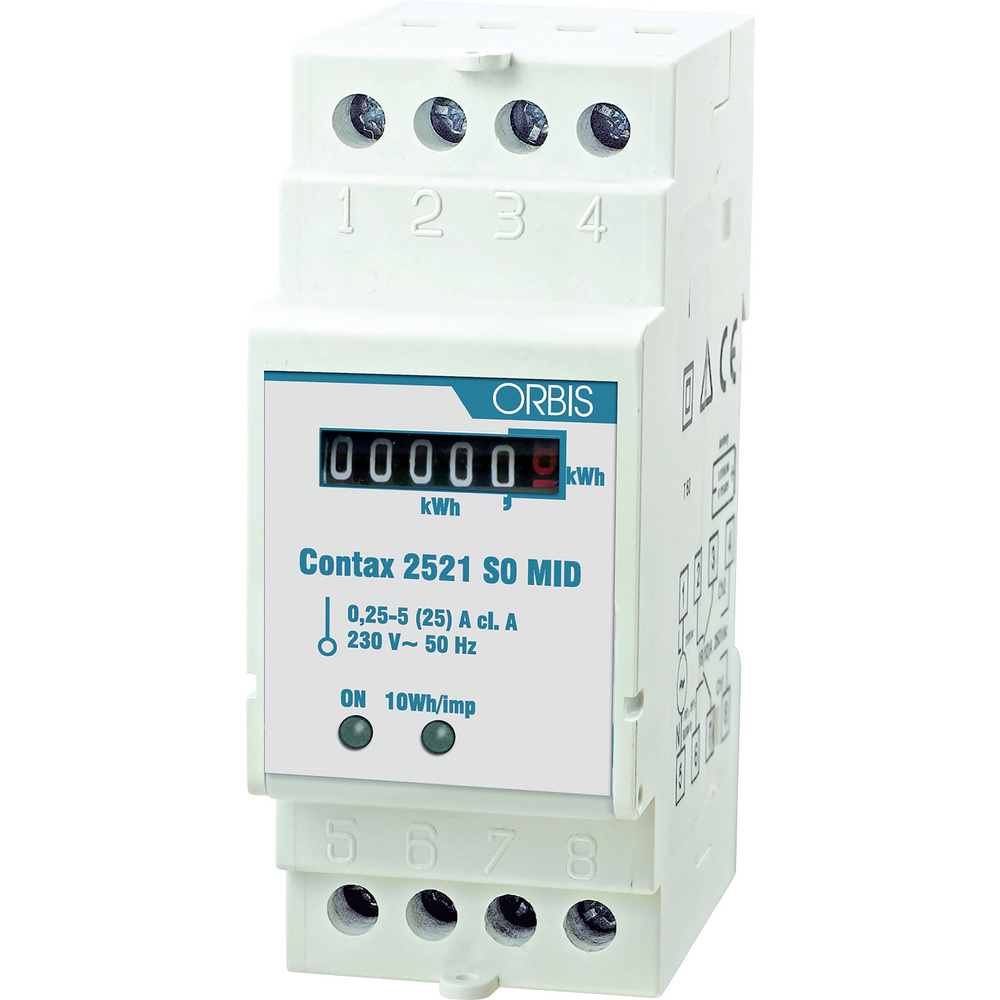 Orbis Zeitschalttechnik Kw-zähler Ob702000 Wechselstromzähler Digital 25 A Mid-konform: Ja 1 St.