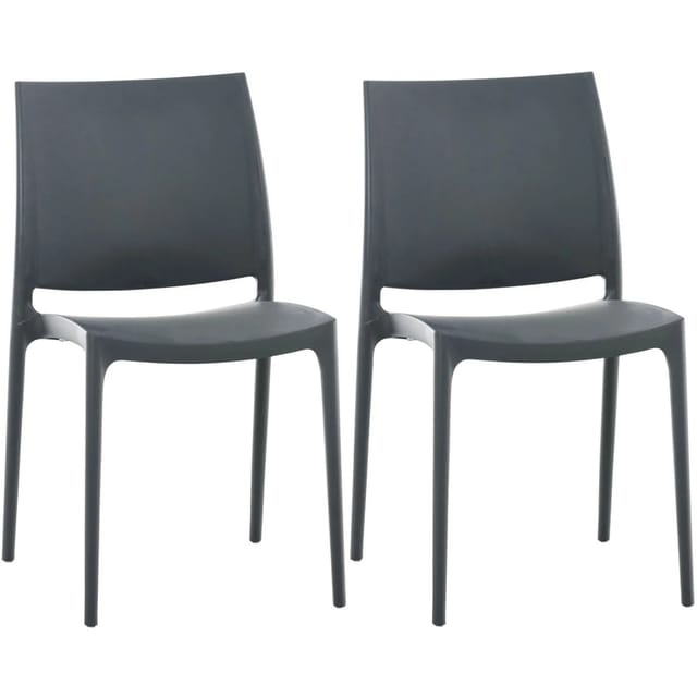 2er Set Stühle Maya Dunkelgrau