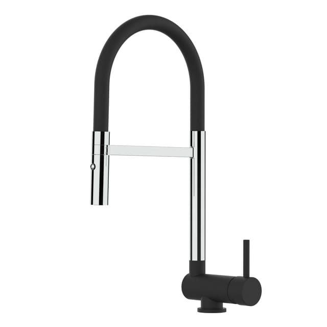 Unterfenster Wasserhahn Vorfenster Umklappbar 6 Cm Verchromt Und Schwarz Matt Kuechenarmatur Mit Schwarz 360 Schwenkbarem Auslauf Und Abnehmbare 2 Strahl Handbrause
