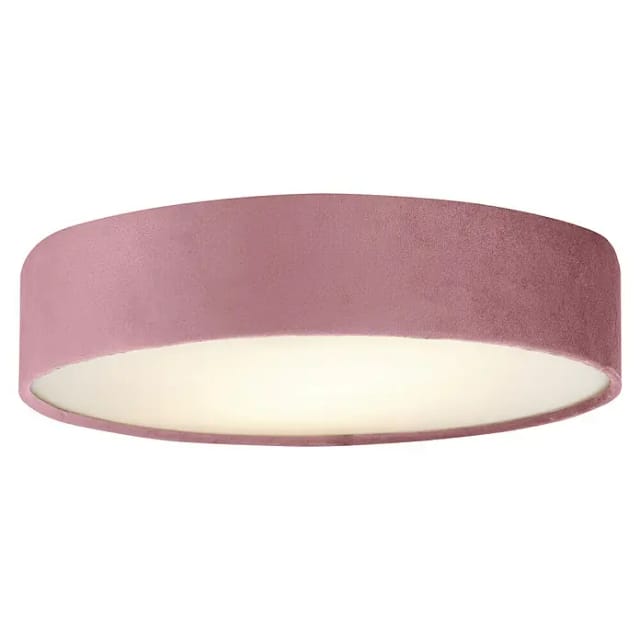Deckenleuchte Wohnzimmerlampe Schlafzimmerleuchte Weiß Rund E27 Küche Samt Rosa