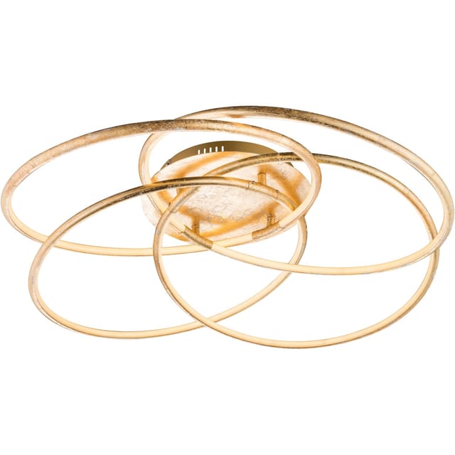 Led Decken Leuchte Gold Ring Design Tages Licht Cct Fernbedienung Alu Lampe Dimmbar