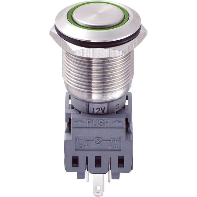 701856 Las1-bgq-11e/g/12v Vandalismusgeschützter Drucktaster 250 V/ac 5 A 1 X Aus/(ei - Tru Components