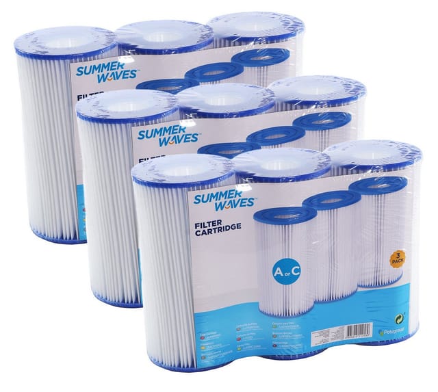 Pool Ersatz Filterpatrone Filterkartusche Größe A/c Im 9er Pack