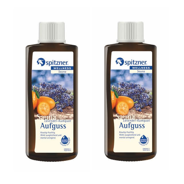 Spitzner - 2 Düfte Lavendel Kumquat 2er Set Saunaaufguss Vorteilspack Je 190 Ml